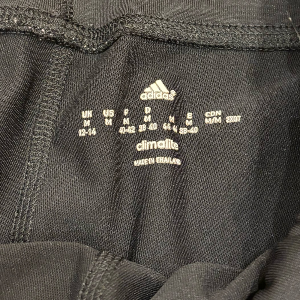 SOLD - Adidas Climalite Women's Black Shorts with Orange Stripes - Picture 2 of 3